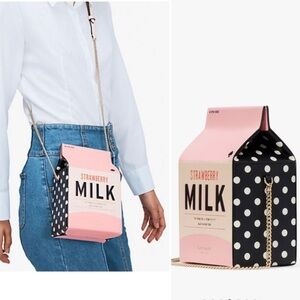 Kate Spade Strawberry Milk Carton Printed Crossbody/ Shoulder bag